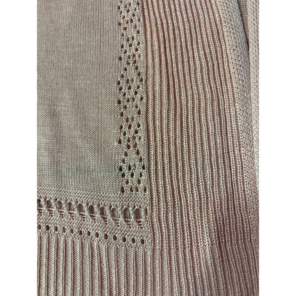 Christopher & Banks Cardigan Womens XL Peach Pink Open Front 3/4 Sleeve NEW - Picture 14 of 16